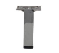 Pied de meuble Hettich Pied de meuble carré fixe acier chromé gris, 10 cm
