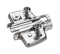 Embases pour ferrure d'angle et montant central - avec vis prémontées 5mm HETTICH