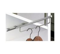 Hettich Porte-cintres Hettich avec coulisse sur base Quadro, 400 mm, argenté Quantité:1