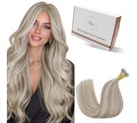 Hetto Extensions Cheveux Naturel Nano Ring - MeChes Blond Dore Cendre Clair & Blond Clair - Cheveux Humains Remy - Sans Colle Sans Chaleur - Longueur & Volume 50 Meche 50g 60cm