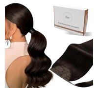 Hetto Ponytail Cheveux Naturel Brun Queue de Cheval Extension Naturel Remy Lisse Invisible 70g 30cm, Bande Magique Pose Rapide Effet Immédiat Volume Instantané Usage Quotidien #2