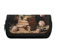 HETVBNS Dark Academy Trousse à crayons extra large, double couche avec fermeture éclair, trousse de maquillage portable pour voyage, organisateur de papeterie de bureau pour homme et femme