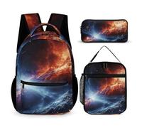 HETVBNS Ensemble de 3 pièces avec sac à dos isotherme et durable pour homme et femme Motif étoiles