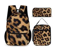 HETVBNS Ensemble sac à dos 3 pièces, sac à dos durable, isolé, trousse à crayons portable pour homme et femme