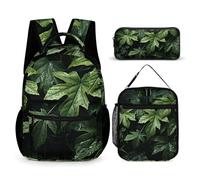 HETVBNS Ensemble sac à dos 3 pièces, sac à dos isotherme durable, trousse à crayons portable pour homme et femme