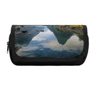 HETVBNS Fiordland National Park Trousse à crayons extra large, double couche avec fermeture éclair, trousse de maquillage portable pour voyage, organisateur de papeterie de bureau pour homme et femme