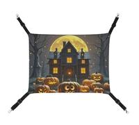 HETVBNS Hamac d'Halloween pour chats et chiens, hamac à suspendre en toile douce et respirante avec sangles réglables, lit suspendu confortable et durable pour animaux de compagnie de petite et