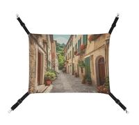 HETVBNS Italy Street Hamac pour chats et chiens, hamac à suspendre en toile douce et respirante avec sangles réglables, lit suspendu confortable et durable pour animaux de compagnie de petite et