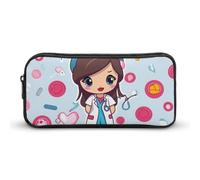HETVBNS Jolie trousse à crayons d'infirmière de grande capacité avec fermeture éclair, durable, petite trousse de maquillage portable pour bureau, voyage