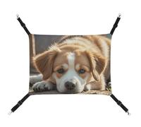 HETVBNS Lazy Dog Hamac pour chats et chiens, hamac à suspendre en toile douce et respirante avec sangles réglables, lit suspendu confortable et durable pour animaux de compagnie de petite et moyenne