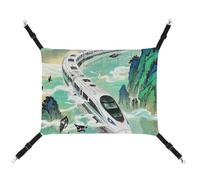 HETVBNS Le rail à grande vitesse est un hamac pour animaux de compagnie pour chats et chiens, hamac à suspendre en toile douce et respirante avec sangles réglables, lit suspendu confortable et durable