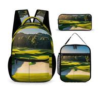 HETVBNS Lot de 3 sacs à dos de golf durables, isolés, trousse à crayons portable pour homme et femme Vert