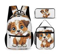 HETVBNS Lot de 3 sacs à dos pour petit chien, sac à dos durable, isolé, trousse à crayons portable pour homme et femme