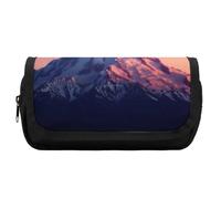HETVBNS Mount at Sunset Trousse à crayons extra large, double couche avec fermeture éclair, trousse de maquillage portable pour voyage, organisateur de papeterie de bureau pour homme et femme