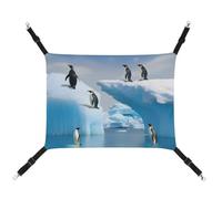 HETVBNS Penguins On The Iceberg Hamac pour animaux de compagnie pour chats et chiens, hamac à suspendre en toile douce et respirante avec sangles réglables, lit suspendu confortable et durable pour