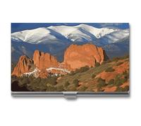 HETVBNS Pikes Peak Colorado - Porte-cartes de visite professionnel en métal fin pour homme ou femme, Pikes Peak Colorado, 9,4 x 5,6 x 5,6 x, Pikes Peak Colorado, 3.7 × 2.2 × 0.3 Inches, Décontracté