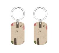HETVBNS Porte-clés en acier inoxydable à l'ancienne, porte-clés personnalisé double face avec clip pour photo, porte-clés, porte-clé, organisateur de porte-clés, cadeaux