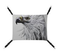 HETVBNS Sketching an Eagle Hamac pour chats et chiens, hamac à suspendre en toile douce et respirante avec sangles réglables, lit suspendu confortable et durable pour animaux de compagnie de petite et