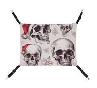 HETVBNS Sketchy Skulls Hamac pour chats et chiens, hamac à suspendre en toile douce et respirante avec sangles réglables, lit suspendu confortable et durable pour animaux de compagnie de petite et