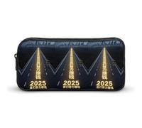 HETVBNS Strive to Make Money in 2025 Trousse à crayons de grande capacité avec fermeture éclair, organiseur durable, petite trousse de maquillage portable pour bureau, voyage