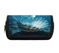 HETVBNS The Dragon King Trousse à crayons extra large, double couche avec fermeture éclair, trousse de maquillage portable pour voyage, organisateur de papeterie de bureau pour homme et femme