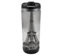 HETVBNS Tower Paris Gobelet en acier inoxydable de 355 ml avec couvercle, tasse à café portable, étanche, isotherme, tasse de voyage pour boissons chaudes/froides, salle de sport et bureau