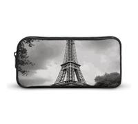 HETVBNS Tower Paris - Trousse à crayons de grande capacité avec fermeture éclair, durable, petite trousse de maquillage portable pour bureau, voyage