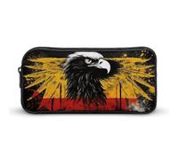 HETVBNS Trousse à crayons avec motif drapeau de l'Allemagne - Grande capacité - Fermeture éclair - Durable - Petite trousse de maquillage portable pour bureau, voyage