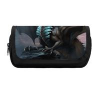 HETVBNS Trousse à crayons Cool Dragon extra large, double couche avec fermeture éclair, trousse de maquillage portable pour voyage, organisateur de papeterie de bureau pour femmes et hommes