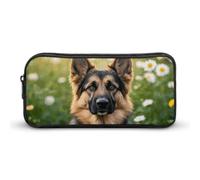 HETVBNS Trousse à crayons de grande capacité avec fermeture éclair pour animal de compagnie Motif berger allemand