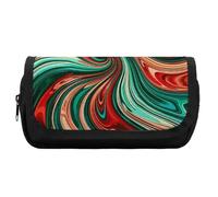 HETVBNS Trousse à crayons extra large à motif tourbillon psychédélique avec fermeture éclair, trousse à maquillage portable pour voyage, organisateur de papeterie de bureau pour homme et femme