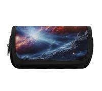 HETVBNS Trousse à crayons extra large avec fermeture éclair - Motif étoiles de l'espace extra-large - Trousse à maquillage portable pour voyage, papeterie de bureau pour homme et femme