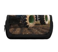 HETVBNS Trousse à crayons extra large avec fermeture éclair, motif tracteur agricole, trousse à maquillage portable pour voyage, organisateur de papeterie de bureau pour homme et femme