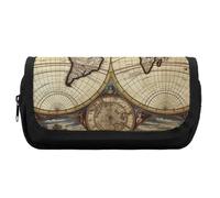 HETVBNS Trousse à crayons extra large, double couche avec fermeture éclair, trousse à maquillage portable pour voyage, papeterie de bureau pour homme et femme