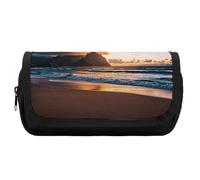 HETVBNS Trousse à crayons extra large, double couche avec fermeture éclair, trousse à maquillage portable pour voyage, papeterie de bureau pour homme et femme