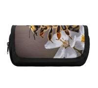 HETVBNS Trousse à crayons extra large, double couche avec fermeture éclair, trousse à maquillage portable pour voyage, organisateur de papeterie de bureau pour homme et femme