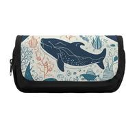 HETVBNS Trousse à crayons extra large, double couche avec fermeture éclair, trousse à maquillage portable pour voyage, organisateur de papeterie de bureau pour homme et femme