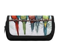 HETVBNS Trousse à crayons extra large, double couche avec fermeture éclair, trousse à maquillage portable pour voyage, papeterie de bureau pour homme et femme