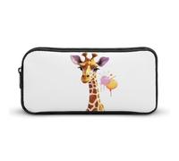 HETVBNS Trousse à crayons girafe de grande capacité avec fermeture éclair, durable, petite trousse de maquillage portable pour bureau, voyage
