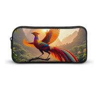 HETVBNS Trousse à crayons Phoenix colorée de grande capacité avec fermeture éclair, organiseur durable, petite trousse de maquillage portable pour bureau, voyage