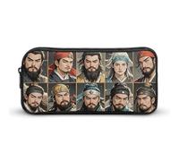 HETVBNS Trousse à crayons Water Margin Heroes de grande capacité avec fermeture éclair, durable, petite trousse à cosmétiques portable pour bureau, voyage