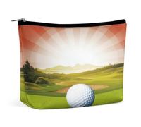 HETVBNS Trousse de maquillage de voyage portable pour femme - Trousse de maquillage avec fermeture éclair - Étanche - Ouverte - Jolie pochette de maquillage pour accessoires de voyage, golf et sport