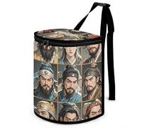 HETVBNS Water Margin Heroes Poubelle de voiture avec couvercle, poubelle automobile étanche à suspendre, sac de rangement étanche pour véhicules, camping-car, salle de bain, bureau