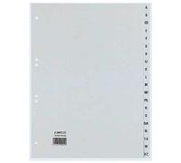 Hetzel Intercalaires Alphabétiques De A À Z A4 20 Sections Gris 297 X 226 Mm