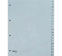 HETZEL Répertoire plastique A-Z A4 grande largeur 20 pièces PP gris