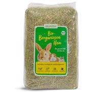 Heu-Heinrich® Foin de prairie biologique du parc naturel de la forêt de Thuringe - Litière et nourriture pour rongeurs, lapins, cochons d'Inde, hamsters, lapins (4 kg)