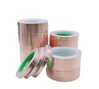 HEUchuan 10/20/50M Copper Foil Tape Adhesive Single Double Sided Shielding DIY Circuit Electrical Repair Tapes pour Les projets de Bricolage/électricité/artisana(Single Sided,50M_20MM)