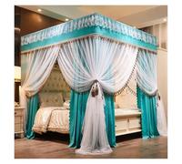 HEUchuan Rideau en Tissu moustiquaire ombragé, Double Couche entièrement fermée, Rideau épais sans Support pour la décoration de Chambre à Coucher(Color 3,1.5m (5 Feet) Bed)