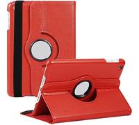 HEUCYL Coque pour iPad Pro 12,9" 2017/2015 (Ancienne, 2ème Et 1ère Génération) Support De Rotation à 360 Degrés étui Intelligent en Cuir PU Magnétique avec Support,Rouge
