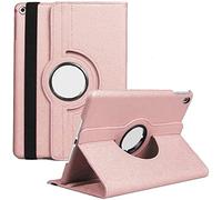HEUCYL Coque pour iPad Pro 12,9" 2017/2015 (Ancienne, 2ème Et 1ère Génération) Support De Rotation à 360 Degrés étui Intelligent en Cuir PU Magnétique avec Support,Rose Gold